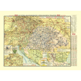 Ausztria-Magyarország közlekedési térképe 1907
