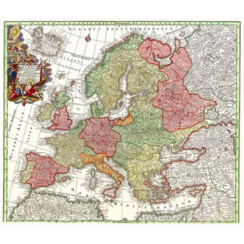 Európa térkép 1729.